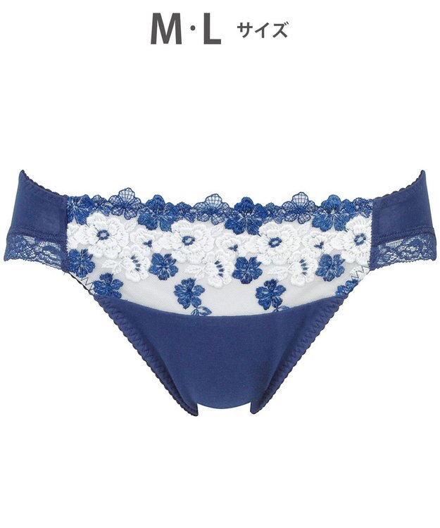 Wing ショーツ KB2060とペア 綿混素材（身生地部） やさしいはきごこち ナチュラルアップブラ はきこみ丈あさめ KF3360 ウイング／ワコール ブルー