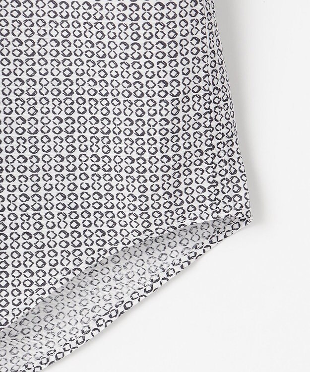 JOSEPH ABBOUD 【オーガニックコットン】リヨセルリネンプリント シャツ ホワイト系4