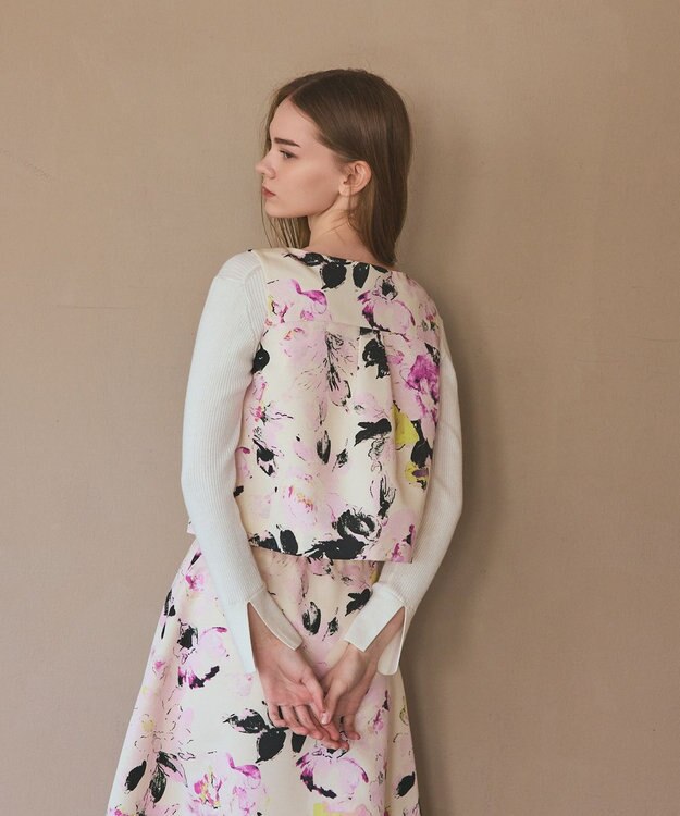 GRACE CONTINENTAL ボタニカルセパレートドレス ピンク