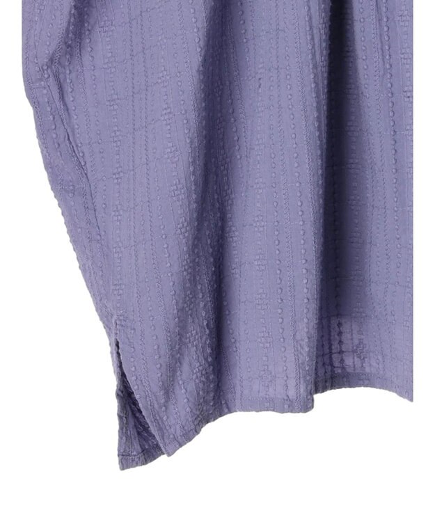 Green Parks インド綿　ＳＥＴ２点　マルチ刺繍ブラウス＋タンク Purple