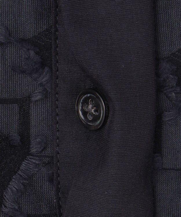 自由区 S シアージオメトリックジャカードプルオーバー ブラウス ネイビー