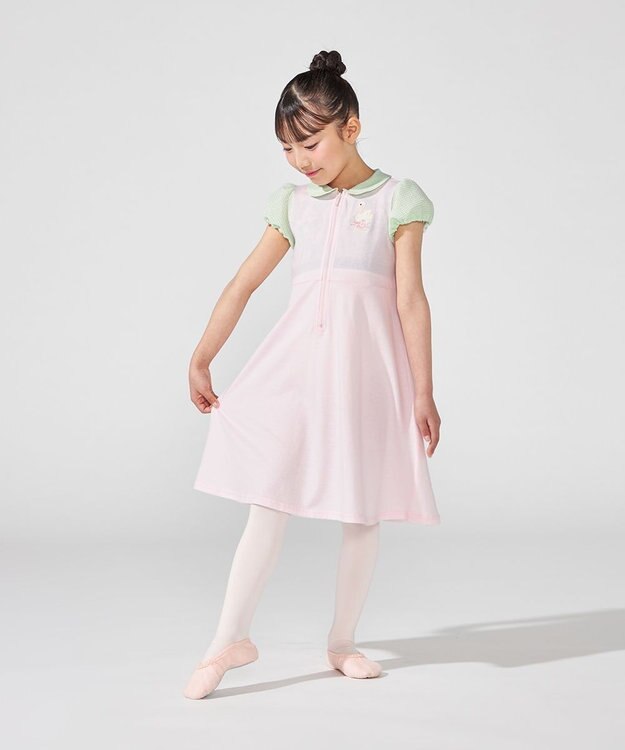 Chacott ジップアップワンピース ベビーピンク