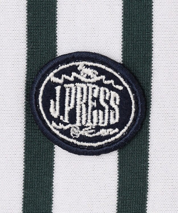 J.PRESS KIDS 【110-130cm】ストライプ Ｔシャツ カーキ系1