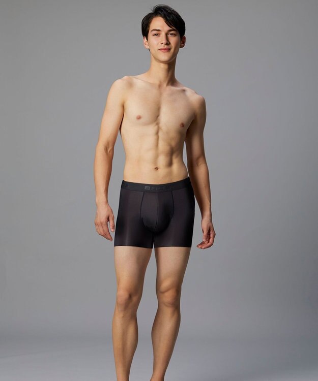 WACOAL MEN 【キモチイイパンツ】 ボクサーパンツ 動きにフィット フロント快適グラマラス 吸汗速乾 上質なフィット感 肌あたり軽減設計 前閉じ 下着 メンズ GT3370 /ブロス バイ ワコールメン ブラック