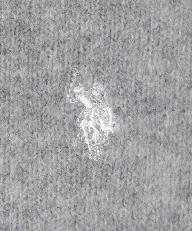 WEGO 【WEB限定/25年秋冬新作】別注USPOLO微起毛カーデ グレー