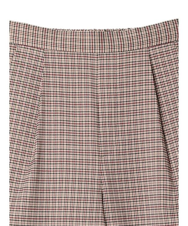 earth music&ecology チェックストレートパンツ Check Beige