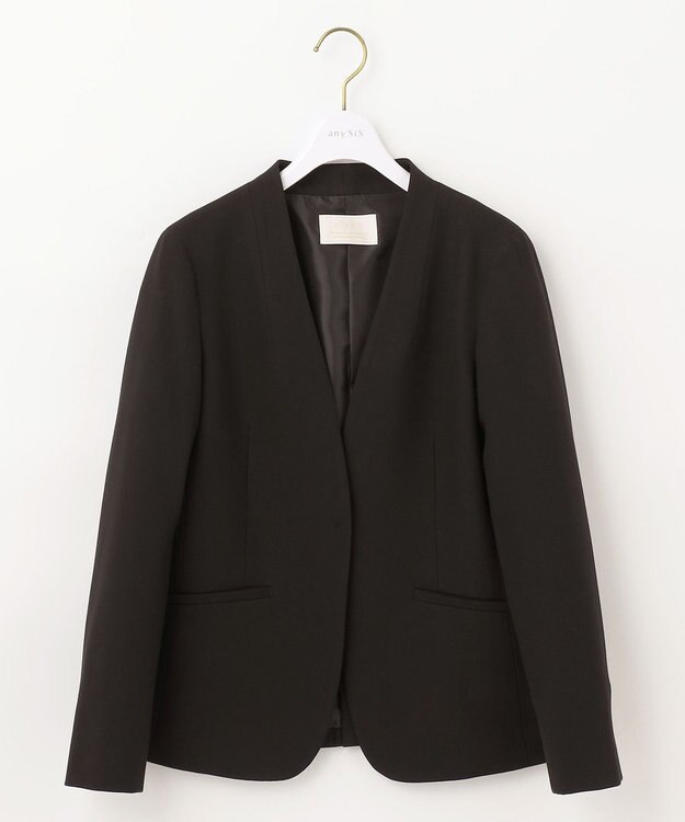 ANY SIS 【保温性あり/洗える】サーモ 2WAY ストレッチ ジャケット ブラック