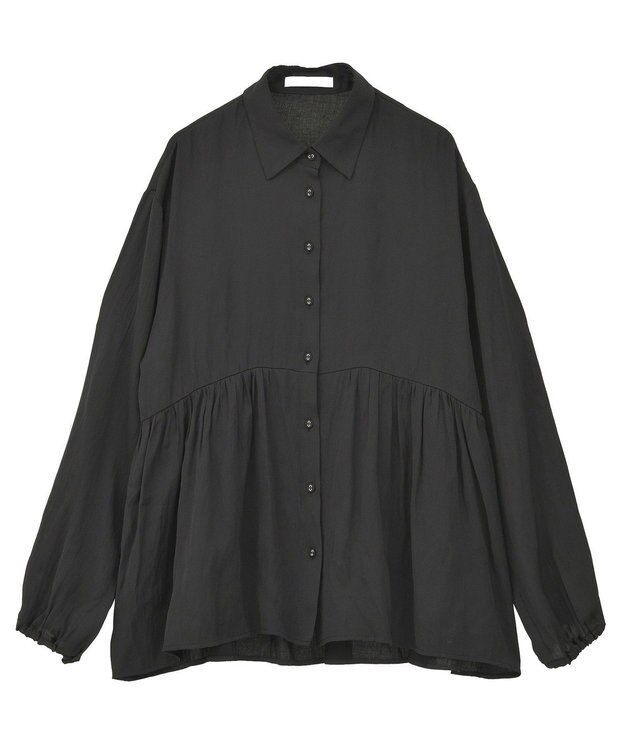 AMERICAN HOLIC サテンティアードブラウス Black