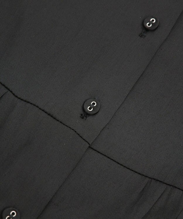 AMERICAN HOLIC サテンティアードブラウス Black