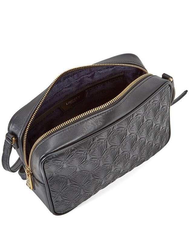 LIBERTY. マドックス クロスボディ バッグ エンボスレザー ブラック