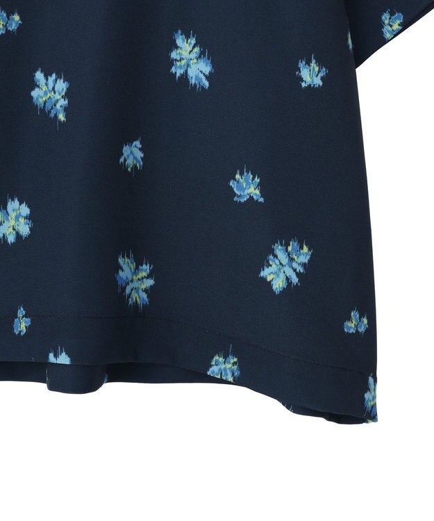CRAFT STANDARD BOUTIQUE ボタニカルプリントオープンカラーシャツ Navy