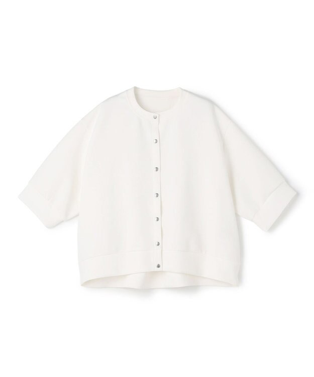 UNFILO 【VERY掲載】BEAUTY FORM JERSEY light スナップカーディガン オフ