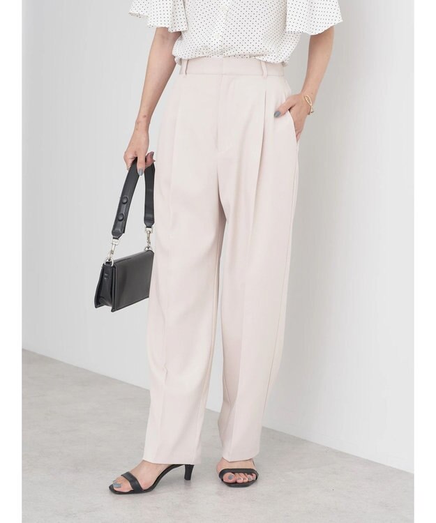 earth music&ecology リラックスストレートパンツ Beige