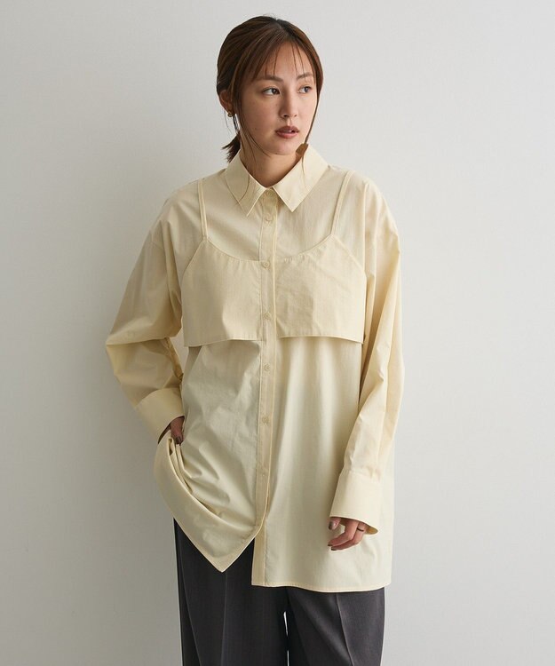 CRAFT STANDARD BOUTIQUE ビスチェレイヤード風シャツ Yellow