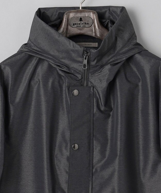 GOTAIRIKU 【シーンレスに対応】ブライトシャンブレーミリタリーパーカ コート ブラック系8