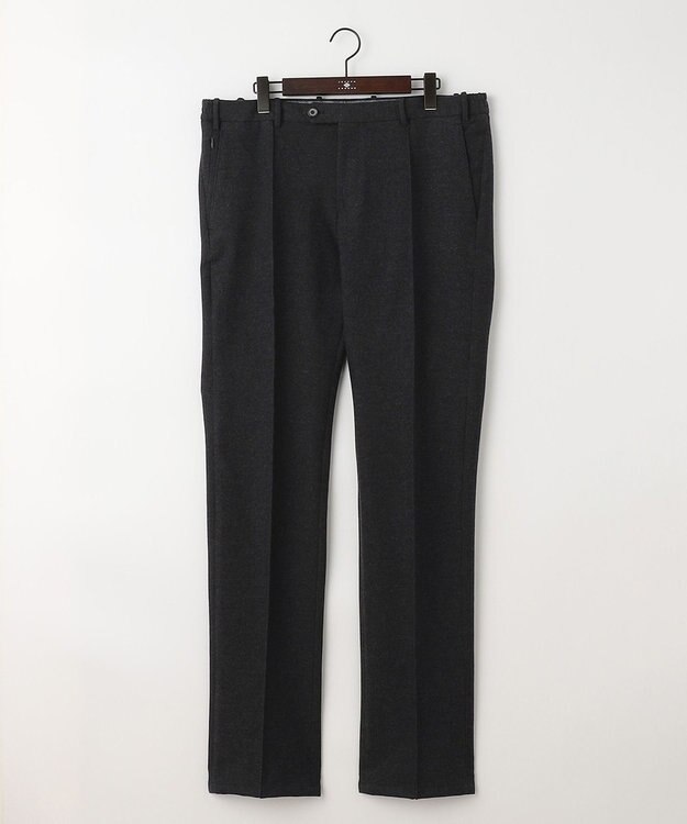 JOSEPH ABBOUD 【キングサイズ・裏起毛/ウエスト伸びる】オーガニックコットン2WAYストレッチカルゼ パンツ ブラック系