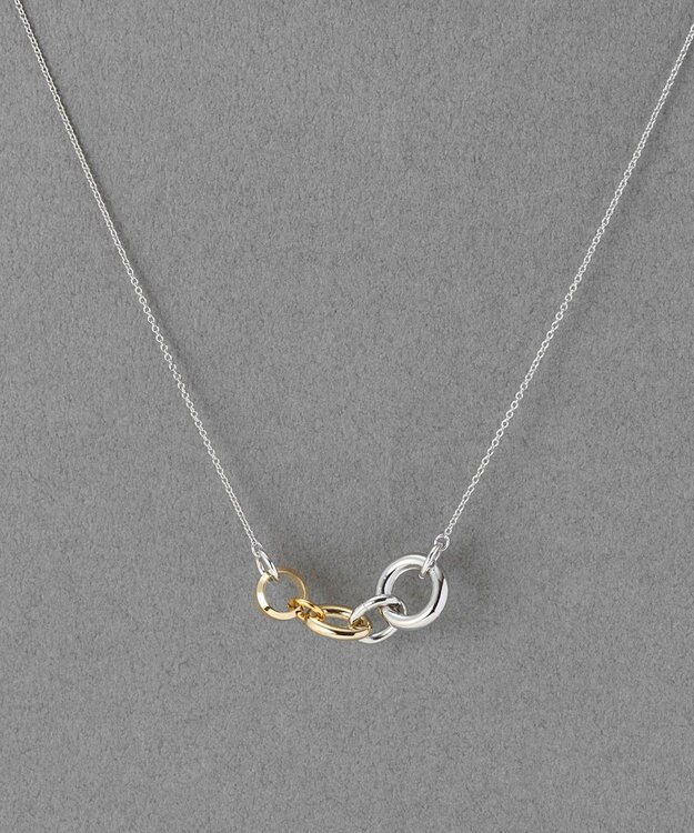 Phoebe 【金属アレルギー対応】ミックスループメタルネックレス　シルバー　ニッケルフリー シルバー