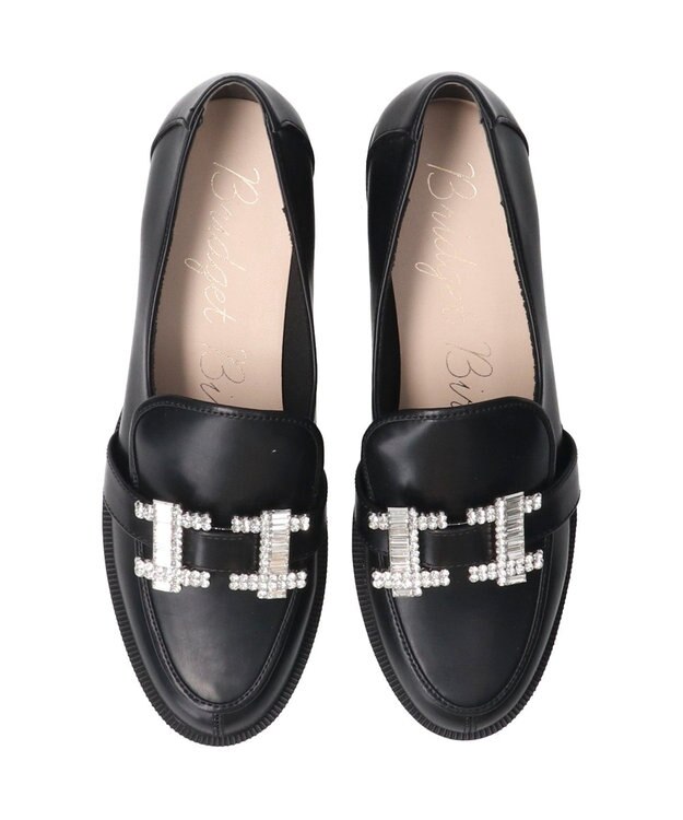 Bridget Birkin 【Bridget Birkin】スクエアビジューローファー ブラック