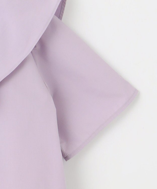 組曲 KIDS 【150-160㎝】パピヨンラッフル ブラウス ラベンダー系