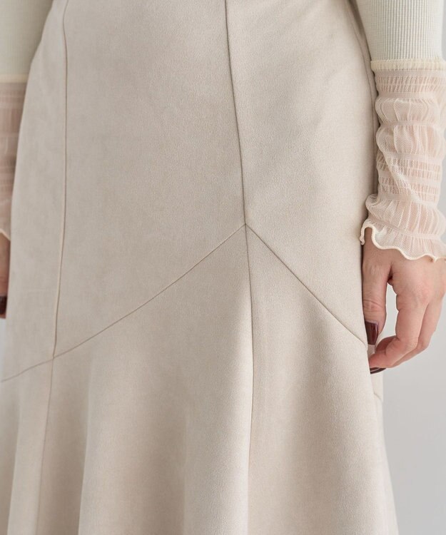 Green Parks ・ＥＬＥＮＣＡＲＥ　ＤＵＥ　スエードポンチフレアスカー Ivory