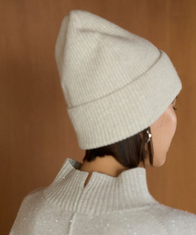 UNFILO 【WEB/一部店舗限定】ふわふわニット キャップ グレージュ