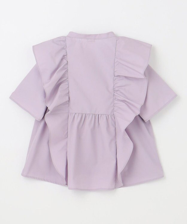 組曲 KIDS 【150-160㎝】パピヨンラッフル ブラウス ラベンダー系