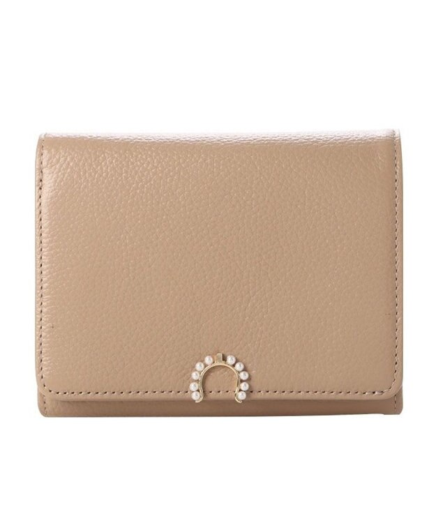 LANVIN en Bleu サンドニ 二つ折り中Lファスナー財布 ベージュ