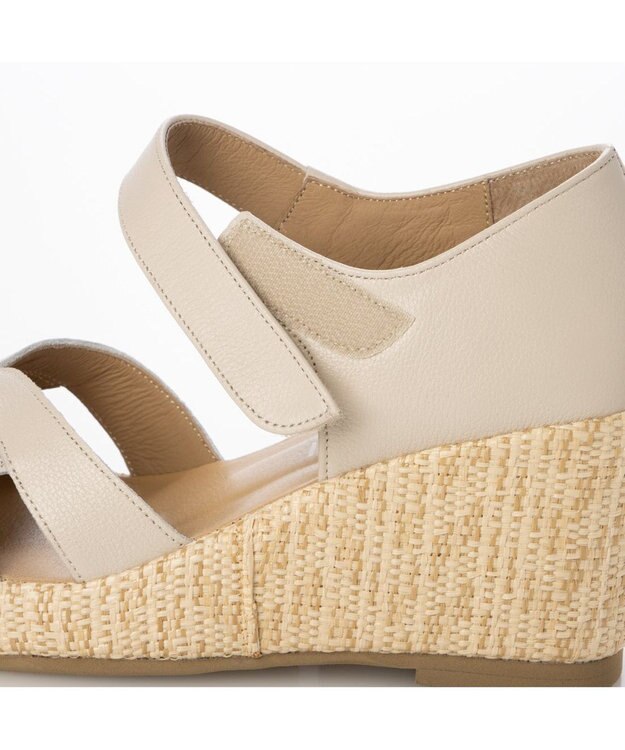 MODE ET JACOMO <D'ICI>カットワークストラップサンダル アイボリー