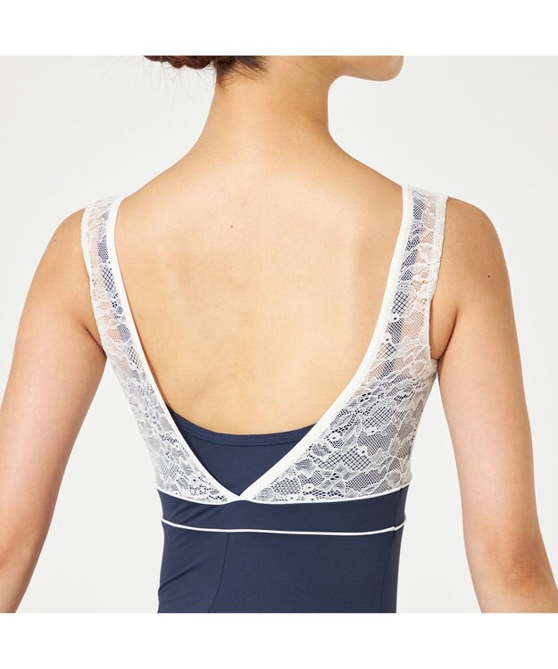 Chacott 【AKANE TAKADA】ノースリーブレオタード ネイビー