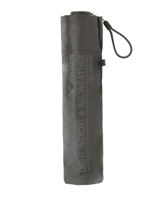 MOONBAT 【WEB限定】MIZUNO  (ミズノ)  BIGロゴ 無地 日傘 折りたたみ傘 パラソル 晴雨兼用 軽量 一級遮光 遮熱効果 遮光率100% UV遮蔽100% ブラック