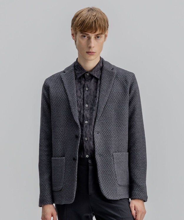 JOSEPH HOMME ストロータックステッチ　ニットジャケット グレー系