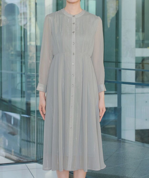 Tiaclasse L 【2WAY取り外しリボン付き】リボンタイラメシフォンワンピース ミント