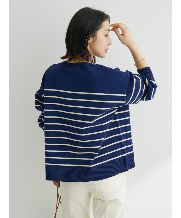 Green Parks ・ｎｏｖｅｍ９　ボーダーエアーニットプルオーバー Navy