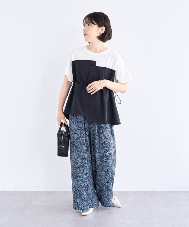 Green Parks 柄イージーパンツⅣ（ワイド） Grayish Blue