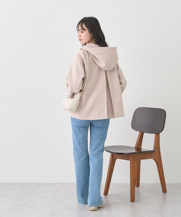earth music&ecology 【フード取り外し可】2WAYフードコート Light Beige