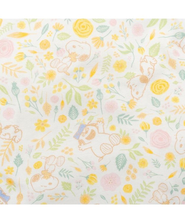 PET PARADISE スヌーピー はじめてのロンパース 《のほほん柄》 小型犬 ホワイト×イエロー