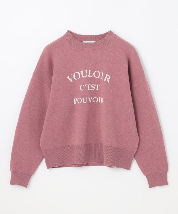 ANY しあわせタッチメッセージニット ピンク