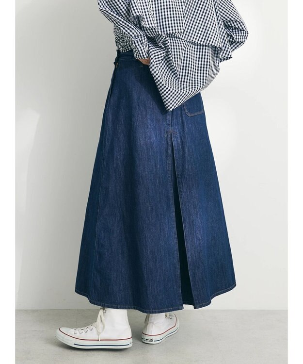 CRAFT STANDARD BOUTIQUE Ａライン４ＷＡＹデニムスカート Dark Indigo