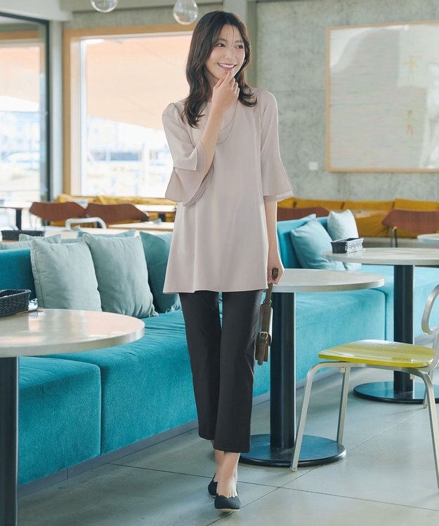 Tiaclasse 日本製デンビスリムストレートパンツ ブラック