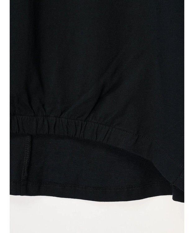 CRAFT STANDARD BOUTIQUE シルケット天竺　フロントギャザーＢＩＧ　Ｔｅｅ　Ｌ／Ｓ Black