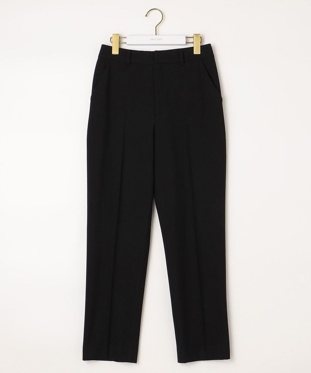 ANY SIS 【蓄熱効果】サーモトロン 2WAYストレッチ テーパードパンツ ブラック