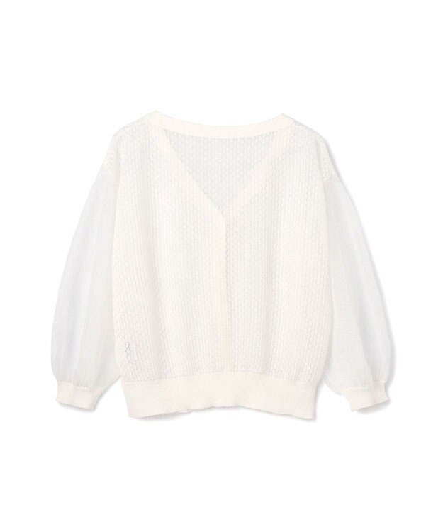 GRACE CONTINENTAL シアードルマンニットカーディガン ホワイト