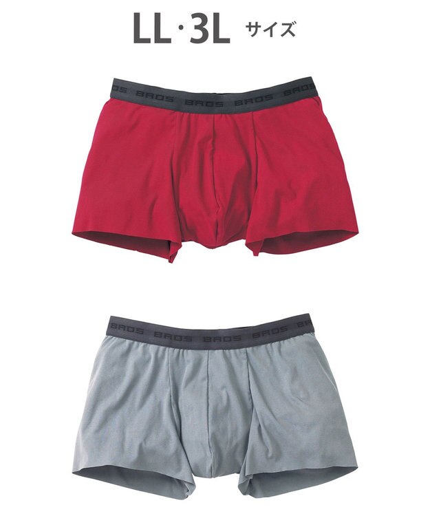 WACOAL MEN ボクサーパンツ 2枚セット 【オーガニック綿混ボクサー】 快適 吸汗速乾 抗菌防臭 やさしい肌あたり フリーカッティング(裾部分) 環境に配慮 前閉じ GT2310 /ブロス バイ ワコールメン ワイン