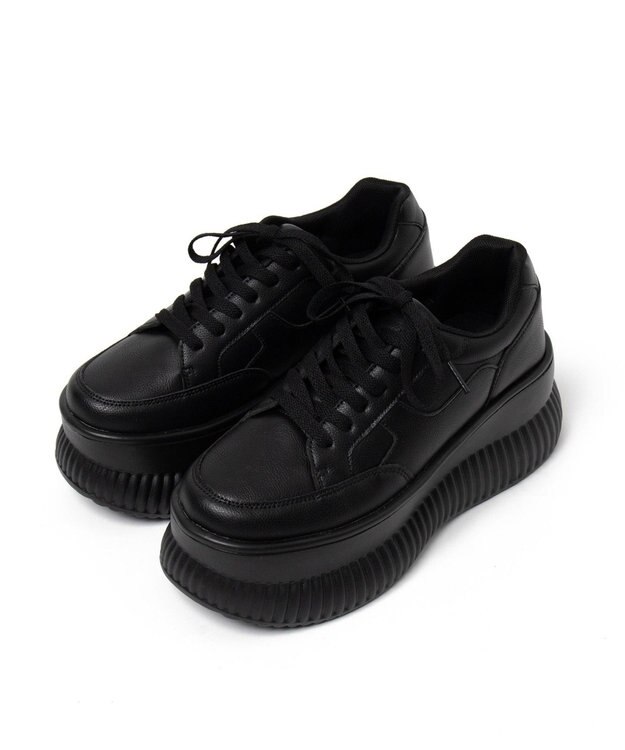 WEGO 厚底プラットフォームスニーカー ブラック