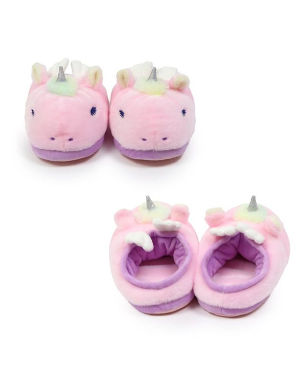 Mother garden マザーガーデン ユニコーン ふわふわ キッズスリッパ  《ピンク》 ピンク