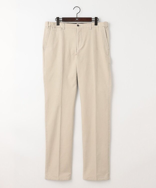 JOSEPH ABBOUD 【キングサイズ・裏起毛/ウエスト伸びる】オーガニックコットン2WAYストレッチカルゼ パンツ ベージュ系