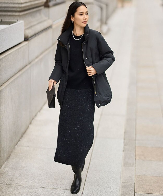 自由区 【SHIHOさん着用】フラップカーブミニクラッチ バッグ ブラック