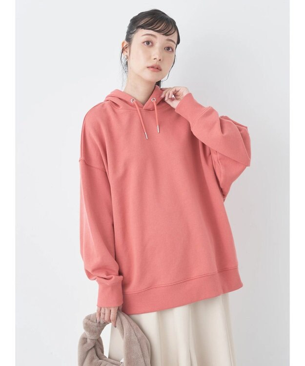 earth music&ecology スウェットルーズパーカー Pink