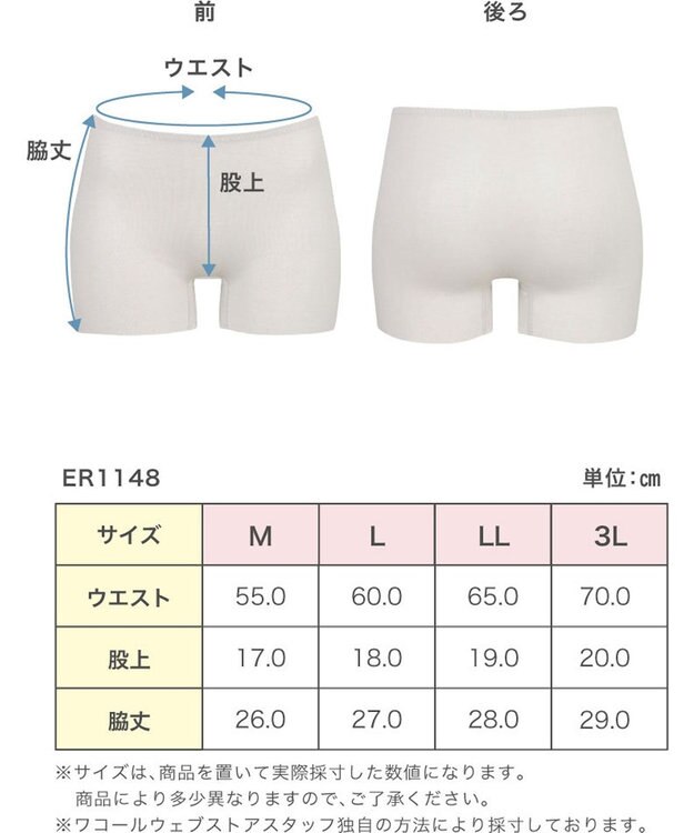 Wing インナー 【綿の贅沢オーガニック フラットタイプ】 オーガニックコットン混素材 ひびきにくく薄くて軽い １分丈 ER1148 ウイング／ワコール シェルベージュ