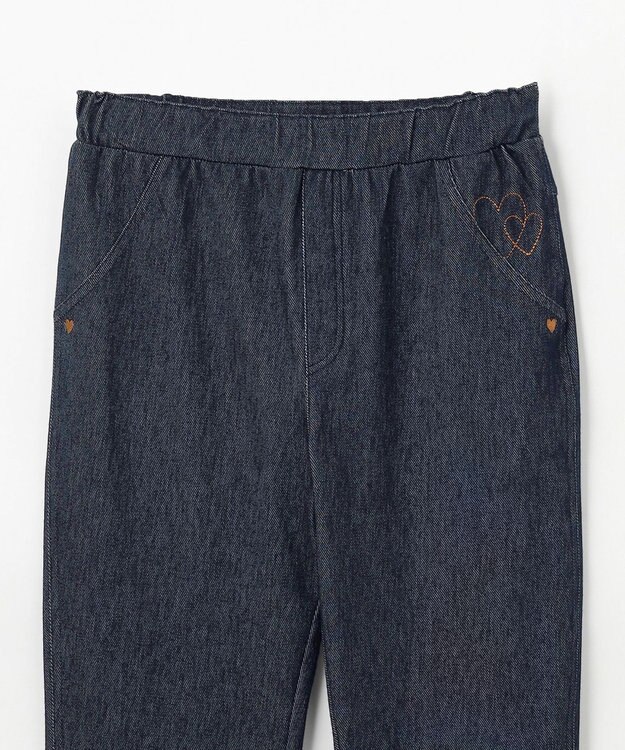 組曲 KIDS 【150-160㎝】ハートデニムニット パンツ ネイビー